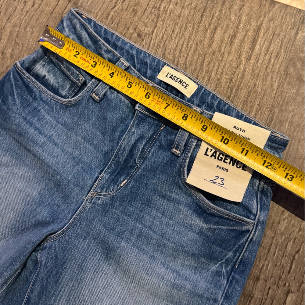 L’Agence Ruth High Rise Straight Jeans in Cowan. - Picture 10 of 14